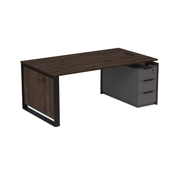 15СОЛУ.1810 Стол рабочий с лючком, на опорной угловой тумбе (1860*1030*750) 15СОЛУ.1810 - фото 260135