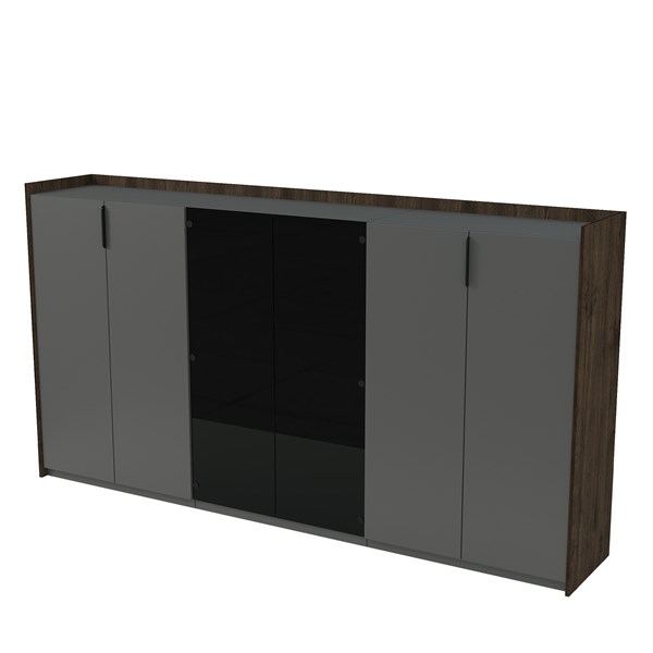 15ШТС.1405 Шкаф средний, со стеклом, трехсоставный (2636*460*1400) 15ШТС.1405 - фото 260314