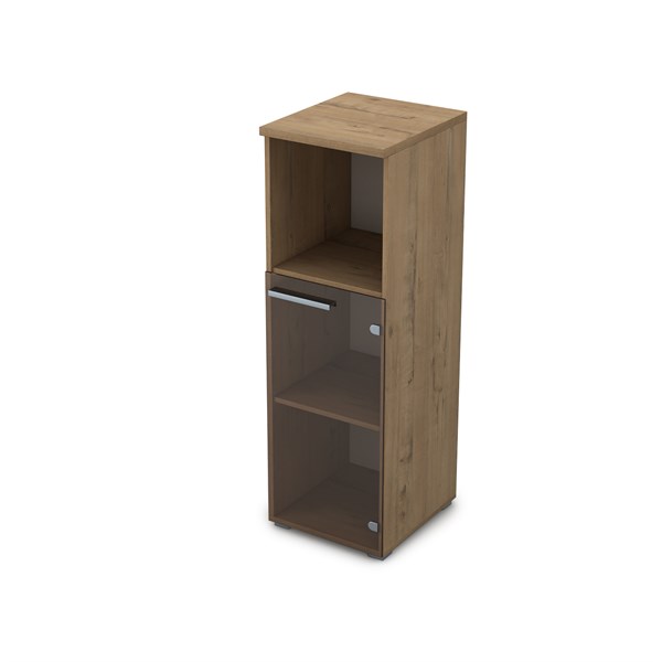 9П.017.4 Пенал средний со стеклом и нишей (400*450*1245) 9П.017.4 - фото 267824