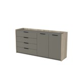 15ТДС.801 Тумба двусоставная, с ящиками (1768*460*860) 15ТДС.801 - фото 260163