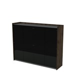 15ШДС.1403 Шкаф средний, со стеклом, двусоставный (1768*460*1400) 15ШДС.1403 - фото 260254