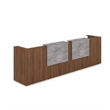 1КР-ДС.202 Комплект Ресепшн с фартуком ЛДСП (3854*761*1161) (без подсветки) 1КР-ДС.202 - фото 261741