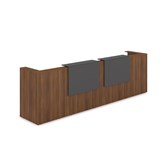 1КР-ДС.202.1 Комплект Ресепшн с фартуком ЛДСП (3854*761*1161) (с подсветкой) 1КР-ДС.202.1 - фото 261769