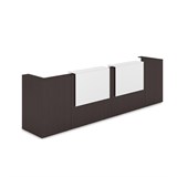 1КР-ДС.202.1 Комплект Ресепшн с фартуком ЛДСП (3854*761*1161) (с подсветкой) 1КР-ДС.202.1 - фото 261777