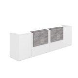 1КР-ДС.202.1 Комплект Ресепшн с фартуком ЛДСП (3854*761*1161) (с подсветкой) 1КР-ДС.202.1 - фото 261779