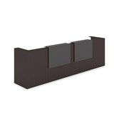 1КР-КЛ.202.1 Комплект Ресепшн с фартуком HPL (3854*749*1149) (с подсветкой) 1КР-КЛ.202.1 - фото 262118