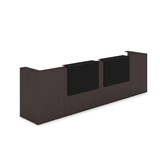 1КР-КЛ.202.1 Комплект Ресепшн с фартуком HPL (3854*749*1149) (с подсветкой) 1КР-КЛ.202.1 - фото 262120