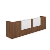 1КР-КЛ.202.1 Комплект Ресепшн с фартуком HPL (3854*749*1149) (с подсветкой) 1КР-КЛ.202.1 - фото 262134