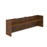 1КР-КЛ.202.1 Комплект Ресепшн с фартуком HPL (3854*749*1149) (с подсветкой) 1КР-КЛ.202.1 - фото 262135