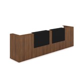 1КР-КЛ.202.1 Комплект Ресепшн с фартуком HPL (3854*749*1149) (с подсветкой) 1КР-КЛ.202.1 - фото 262138