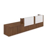 1КРС-КЛ.008.1 Комплект Ресепшн с фартуком HPL (4232*901*1149) (с подсветкой) 1КРС-КЛ.008.1 - фото 262410