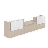 1КРС-КЛ.009 Комплект Ресепшн с фартуком HPL (4232*901*1149) (без подсветки) 1КРС-КЛ.009 - фото 262434