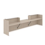 1КРС-КЛ.009 Комплект Ресепшн с фартуком HPL (4232*901*1149) (без подсветки) 1КРС-КЛ.009 - фото 262435