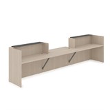 1КРС-КЛ.009 Комплект Ресепшн с фартуком HPL (4232*901*1149) (без подсветки) 1КРС-КЛ.009 - фото 262437