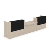 1КРС-КЛ.009 Комплект Ресепшн с фартуком HPL (4232*901*1149) (без подсветки) 1КРС-КЛ.009 - фото 262438