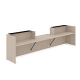 1КРС-КЛ.009 Комплект Ресепшн с фартуком HPL (4232*901*1149) (без подсветки) 1КРС-КЛ.009 - фото 262439