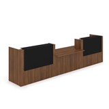 1КРС-КЛ.009 Комплект Ресепшн с фартуком HPL (4232*901*1149) (без подсветки) 1КРС-КЛ.009 - фото 262444