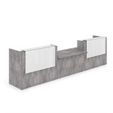 1КРС-КЛ.009 Комплект Ресепшн с фартуком HPL (4232*901*1149) (без подсветки) 1КРС-КЛ.009 - фото 262446