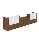 1КРС-КЛ.009.1 Комплект Ресепшн с фартуком HPL (4232*901*1149) (с подсветкой) 1КРС-КЛ.009.1 - фото 262476