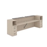 1КРТ-ДС.005 Комплект Ресепшн с фартуком ЛДСП (3632*763*1161) (без подсветки) 1КРТ-ДС.005 - фото 262536