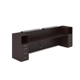 1КРТ-ДС.005 Комплект Ресепшн с фартуком ЛДСП (3632*763*1161) (без подсветки) 1КРТ-ДС.005 - фото 262548