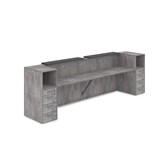 1КРТ-ДС.005 Комплект Ресепшн с фартуком ЛДСП (3632*763*1161) (без подсветки) 1КРТ-ДС.005 - фото 262558