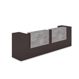 1КРТ-ДС.005.1 Комплект Ресепшн с фартуком ЛДСП (3632*763*1161) (с подсветкой) 1КРТ-ДС.005.1 - фото 262574