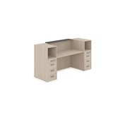 1КРТ-КЛ.004 Комплект Ресепшн с фартуком HPL (2232*751*1149) (без подсветки) 1КРТ-КЛ.004 - фото 262603