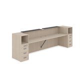 1КРТ-КЛ.005 Комплект Ресепшн с фартуком HPL (3632*751*1149) (без подсветки) 1КРТ-КЛ.005 - фото 262663