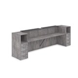 1КРТ-КЛ.005 Комплект Ресепшн с фартуком HPL (3632*751*1149) (без подсветки) 1КРТ-КЛ.005 - фото 262675