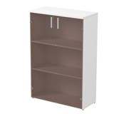 2Ш.017.3 Шкаф для документов средний со стеклом (790*370*1190) 2Ш.017.3 - фото 263646