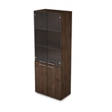 4Ш.005.3 Шкаф стеллаж высокий со стеклом (798*446*2112) 4Ш.005.3 - фото 263750