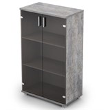 6Ш.017.3 Шкаф для документов средний со стеклом (800*450*1348) 6Ш.017.3 - фото 266782