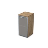 9ПЛ.023.3 Пенал низкий со стеклом (400*450*845) , левый 9ПЛ.023.3 - фото 267983