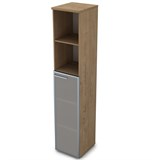 9ПЛД.005.15 Пенал высокий со стеклом и открытой полкой (400*450*2045), левый 9ПЛД.005.15 - фото 267998