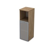 9ПЛД.017.5 Пенал средний со стеклом и нишей (400*450*1245), левый 9ПЛД.017.5 - фото 268019