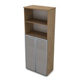 9ШД.005.15 Шкаф высокий со стеклом и открытой полкой (800*450*2045) 9ШД.005.15 - фото 268506 9ШД.005.15 Шкаф высокий со стеклом и открытой полкой (800*450*2045) 9ШД.005.15 - фото 268506