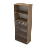 9ШД.005.8 Шкаф высокий со стеклом и открытой полкой (800*450*2045) 9ШД.005.8 - фото 268545 9ШД.005.8 Шкаф высокий со стеклом и открытой полкой (800*450*2045) 9ШД.005.8 - фото 268545