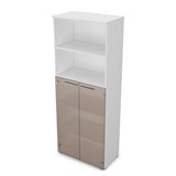 9ШД.005.8 Шкаф высокий со стеклом и открытой полкой (800*450*2045) 9ШД.005.8 - фото 268546 9ШД.005.8 Шкаф высокий со стеклом и открытой полкой (800*450*2045) 9ШД.005.8 - фото 268546