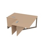 16СУС.196 Стол угловой бенч, средний модуль (1600/900*1600/900*750) 16СУС.196 - фото 261445